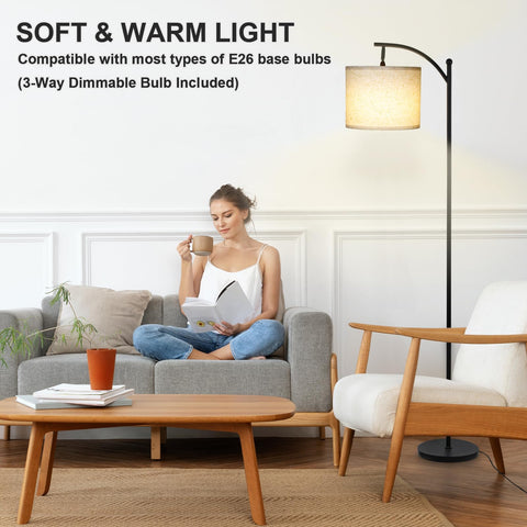 LALISU floor lamp rotating head enables precise reading angles