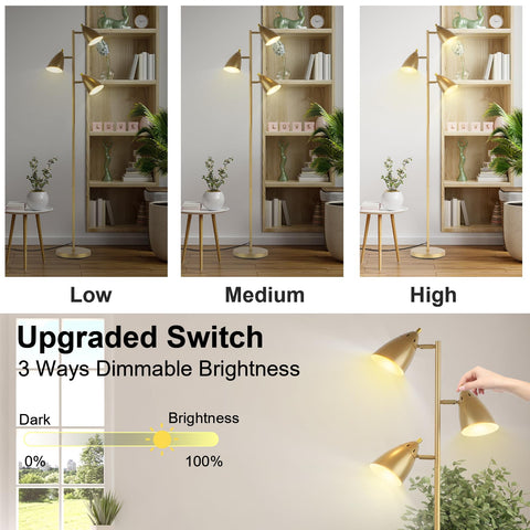 LALISU floor lamp rotation heads enable targeted illumination throughout a seating area.