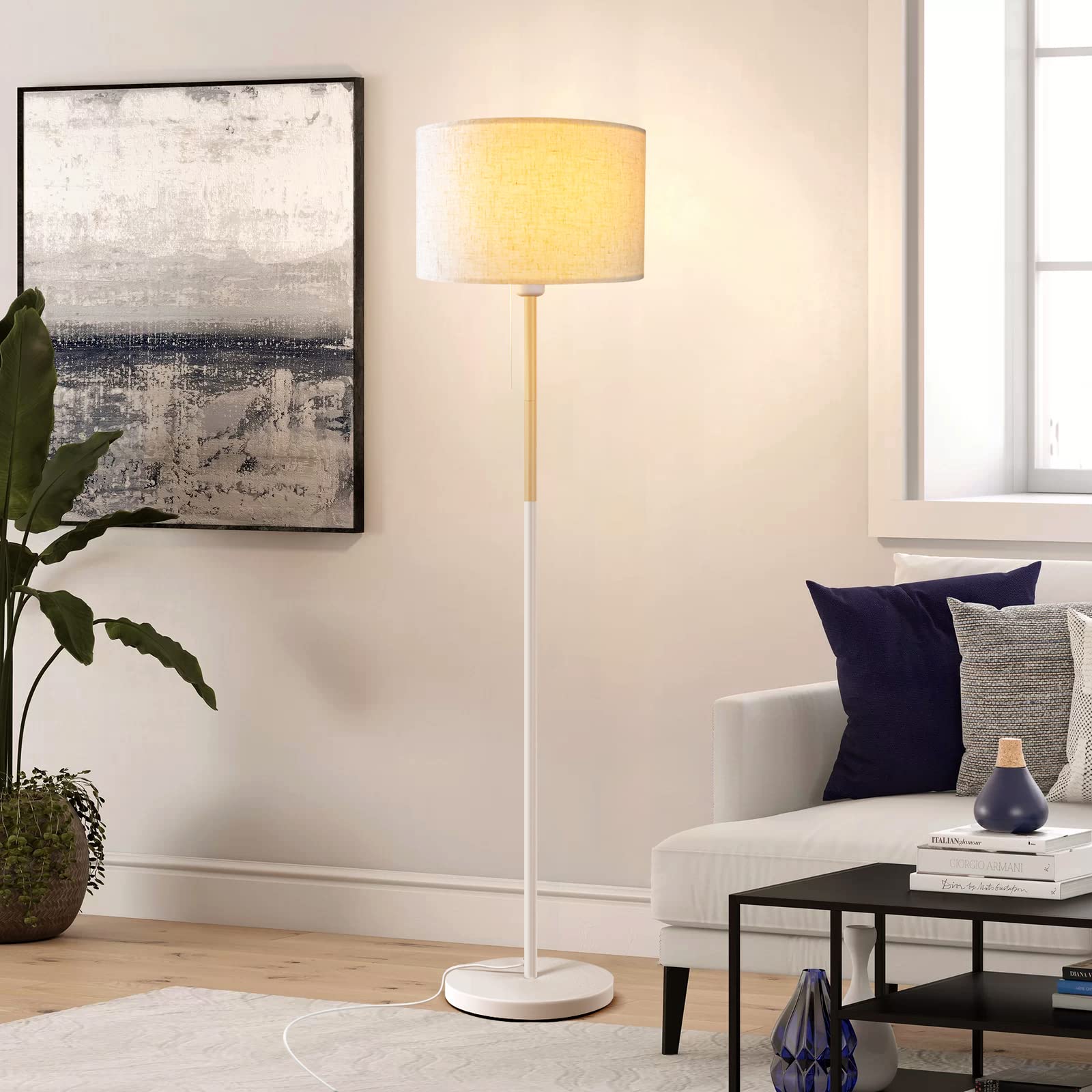 LALISU mid-century floor lamp base adds stability and timeless style