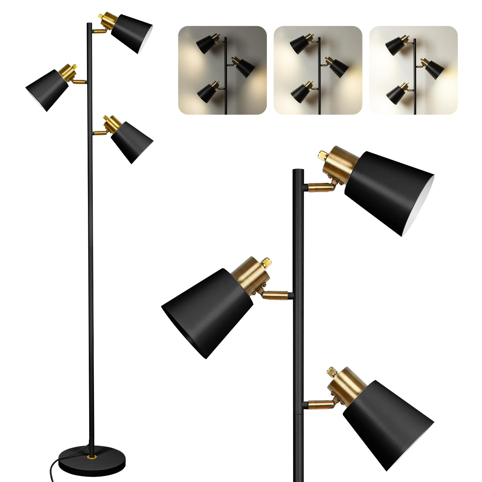 LALISU Tree Floor Lamp close-up highlights a stable weighted base.