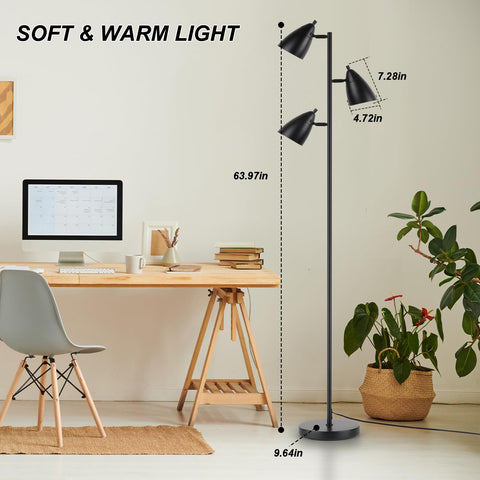 LALISU easy-assembly floor lamp simplifies setup with detachable rod.
