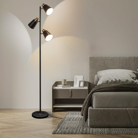 LALISU reading nook illuminated by the Tree Floor Lamp.