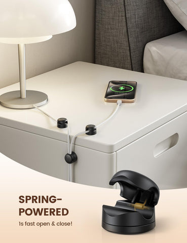 Lamicall compact cord organizer fits tight spaces on desks or walls.