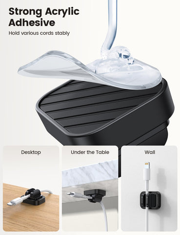 Lamicall car-use cord clip secures cables during travel.