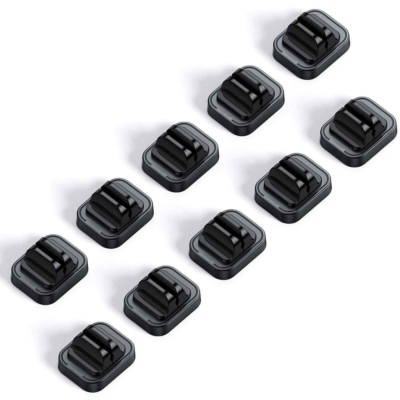 Lamicall cord clip on desk keeps cables neat and accessible.