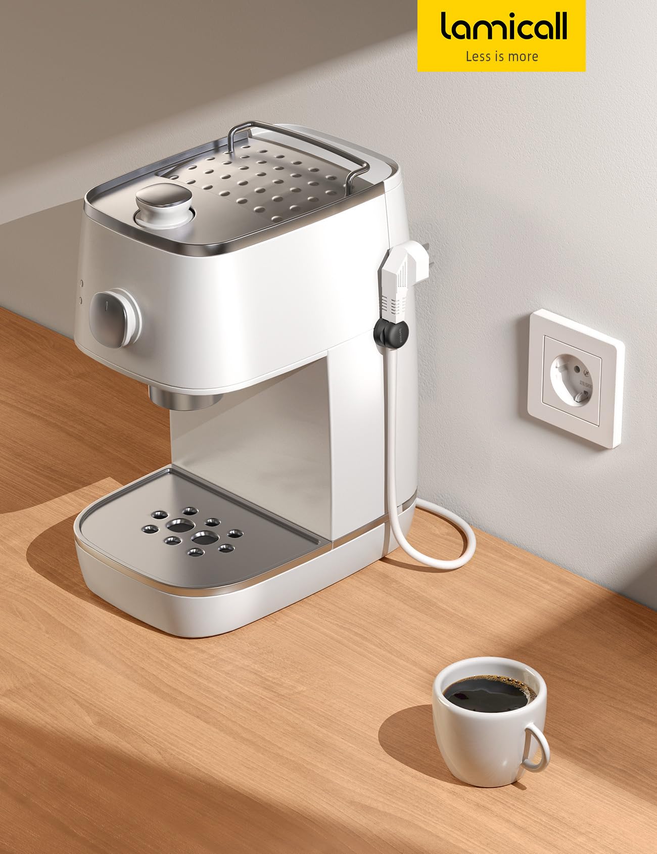 Lamicall desk cable management clip set for office and dorm setups.