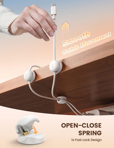 Lamicall surface-mount clip supports 2.5–8 mm cables for versatility.