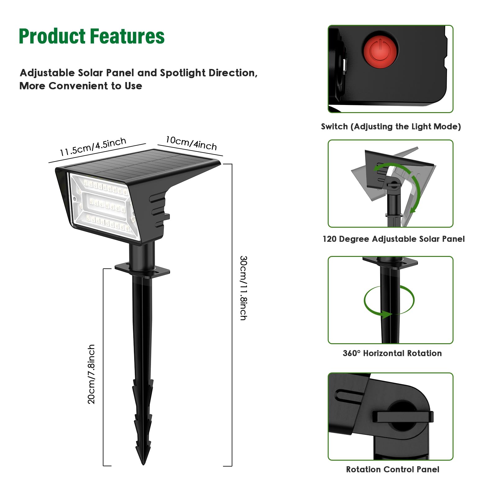 LAMKEEP all-weather solar garden light for year-round use