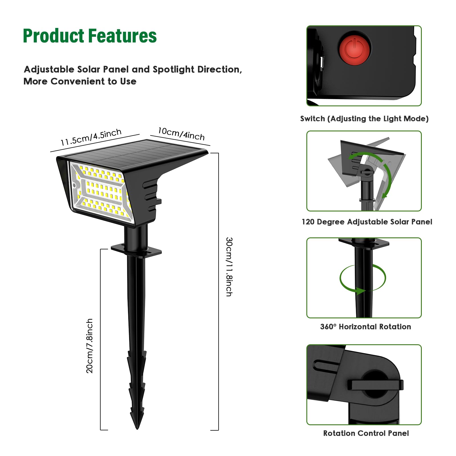 LAMKEEP ground stake installation enables landscape spotlight placement.