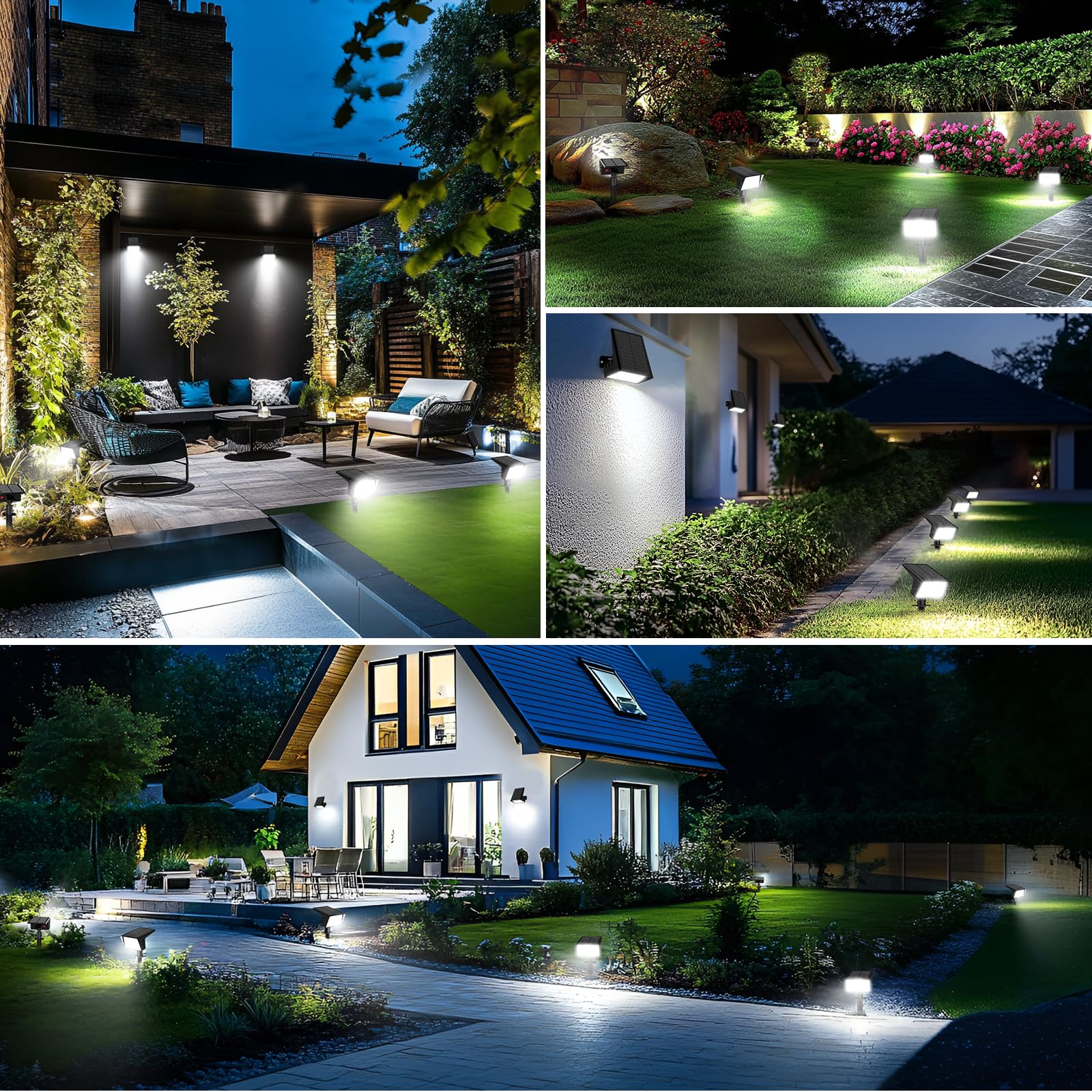 LAMKEEP solar spot light rugged ABS housing for durable outdoor use