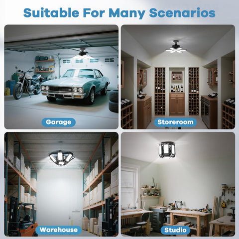 LAMLAMCK ceiling LED light suitable for garages, workshops, and storage rooms