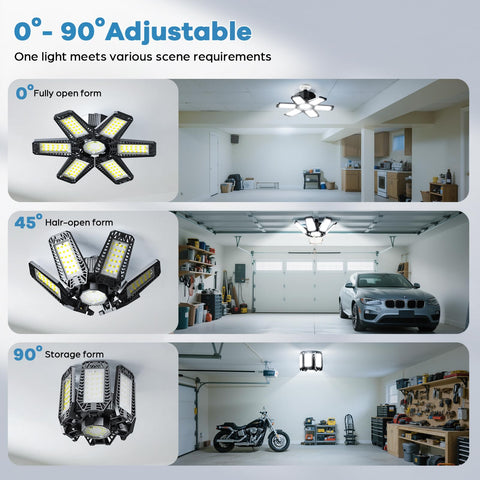 LAMLAMCK garage light with E26/E27 socket for quick, wiring-free install