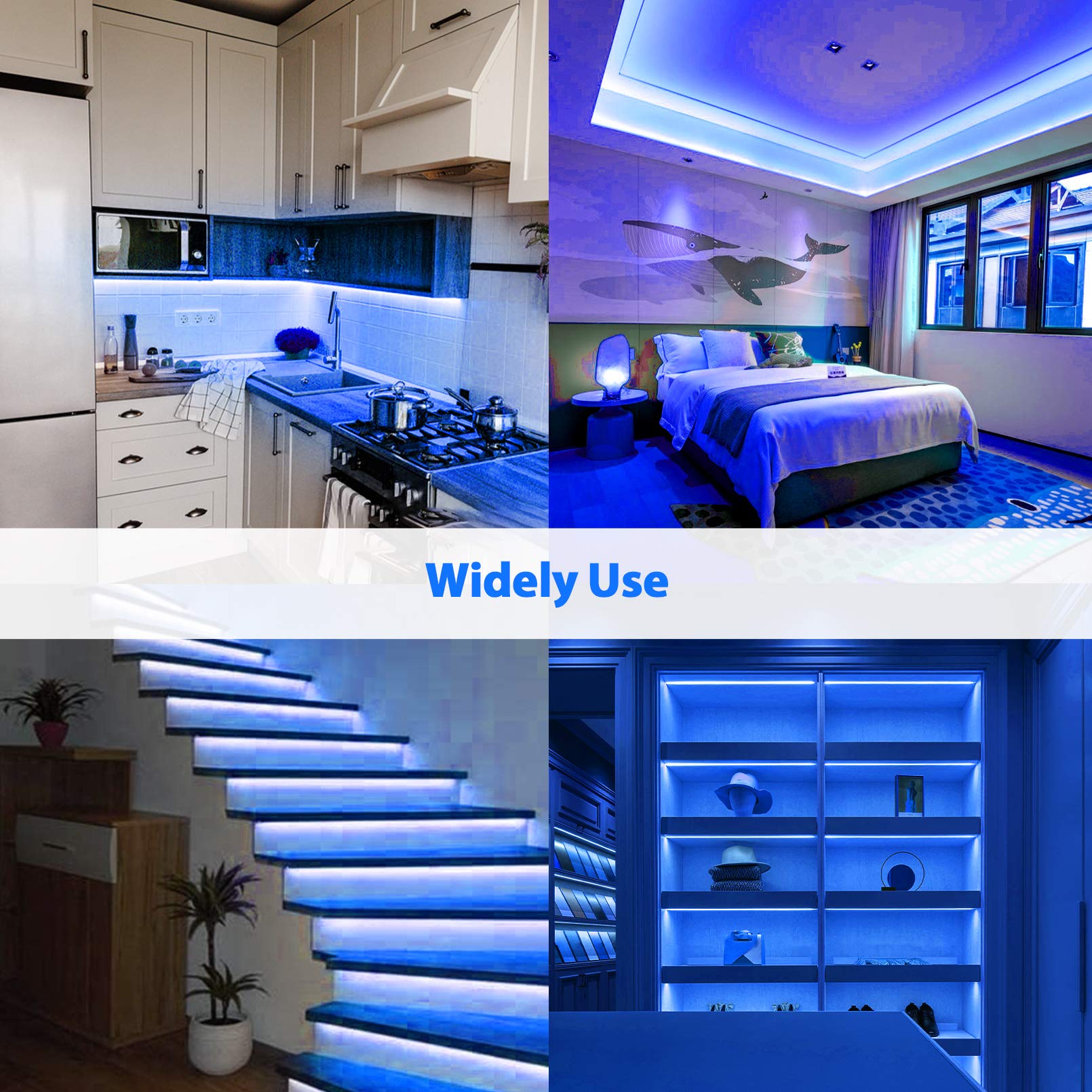 Lamomo 16.4 ft neon strip ideal for cabinets and hallways.