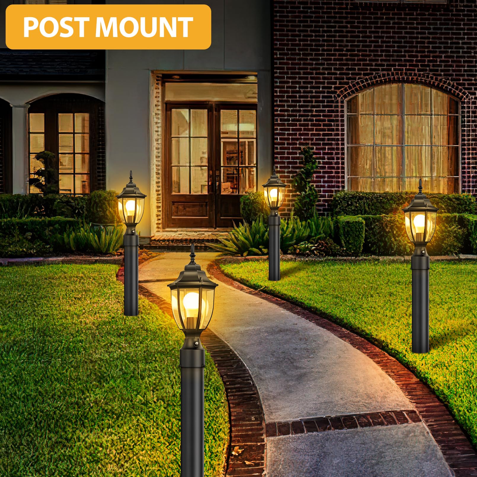 Lamomo classic outdoor light finish complements any yard or patio