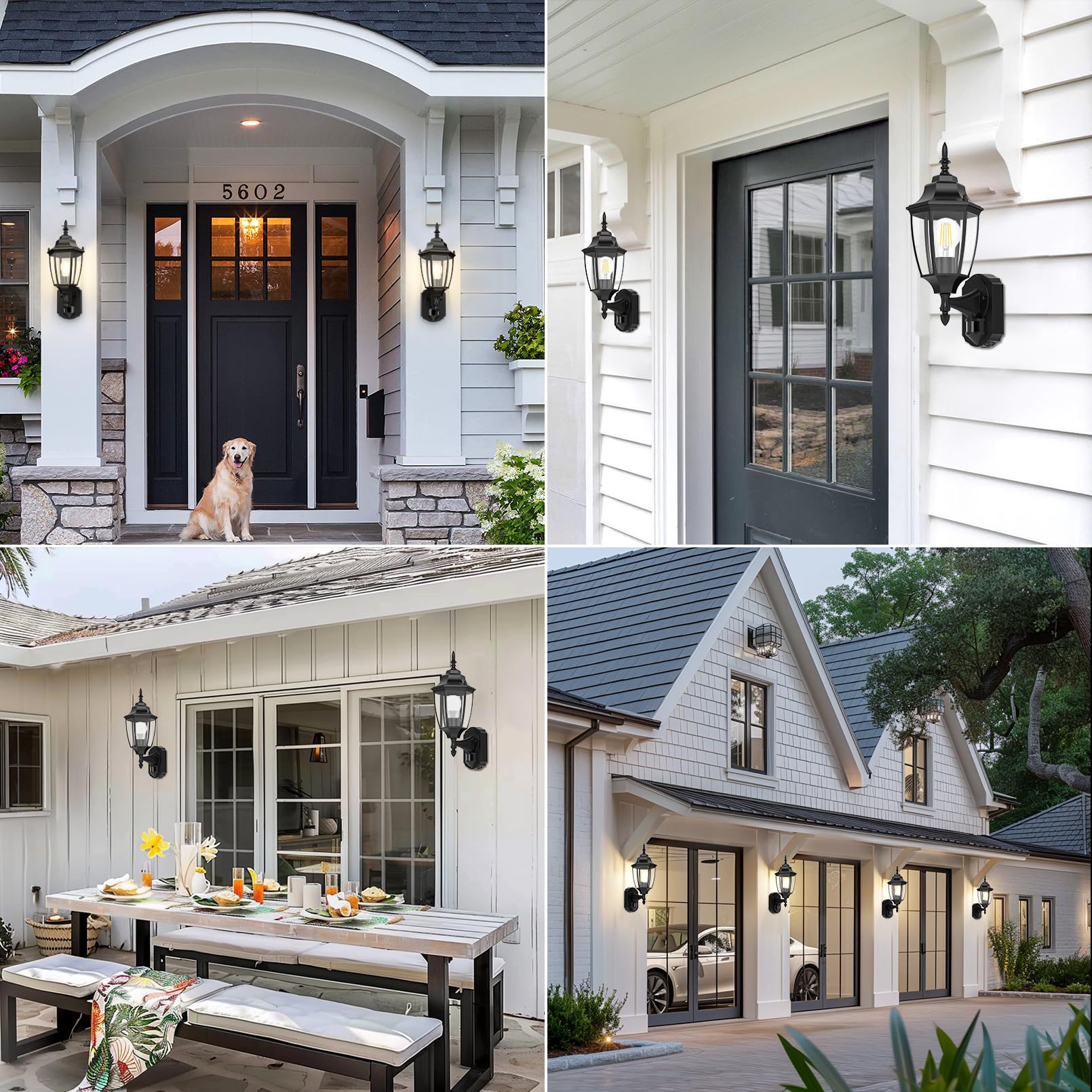 Lamomo classic finish exterior light complements porch and entryways