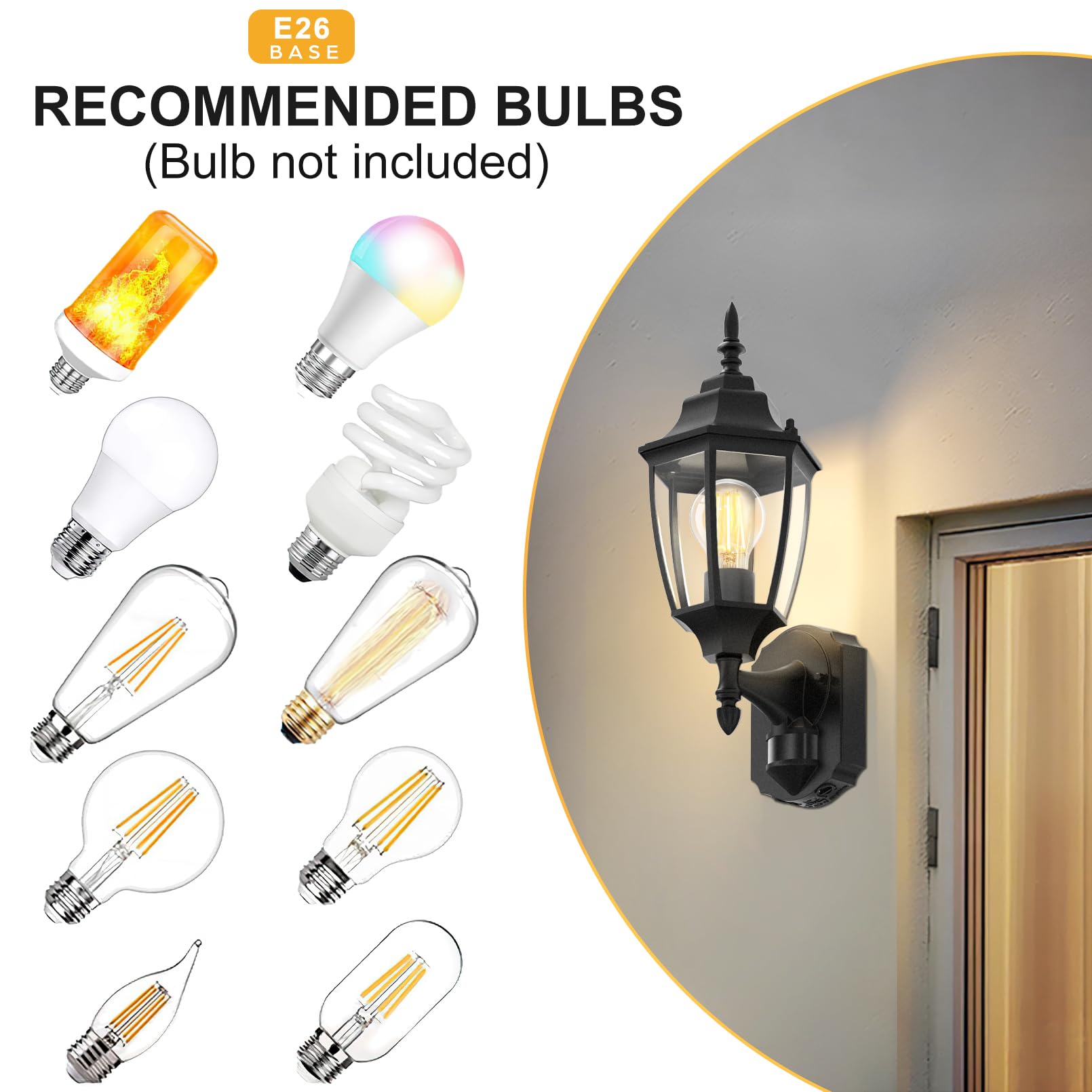 Lamomo front door, patio, and garage lighting for versatile outdoor use