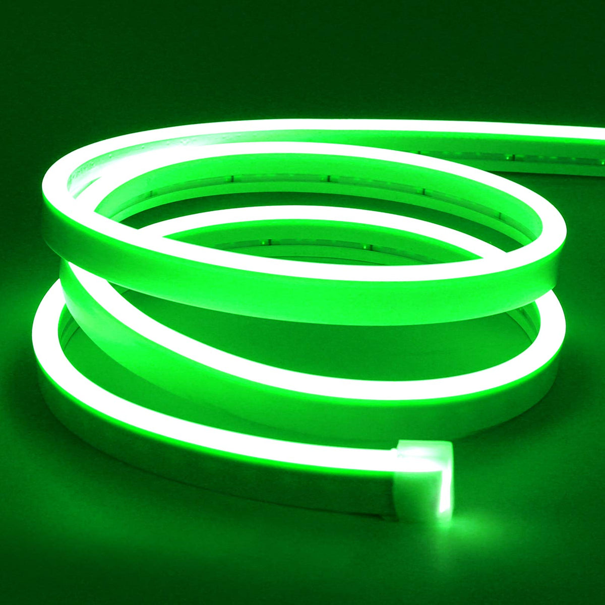 Lamomo LED Neon Lights green strip delivers vibrant ambient lighting for bedrooms.