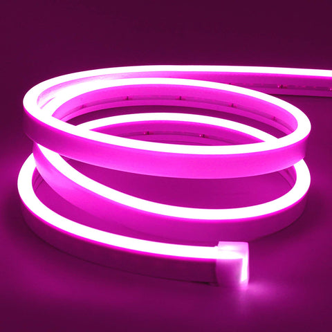 Lamomo LED Neon Flex pink strip glow creates cozy room ambiance.