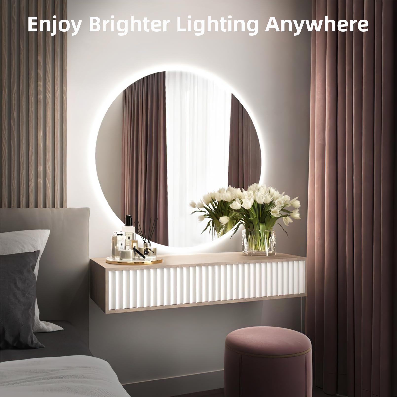 Lamomo bedroom decor glow from Neon Rope Light.