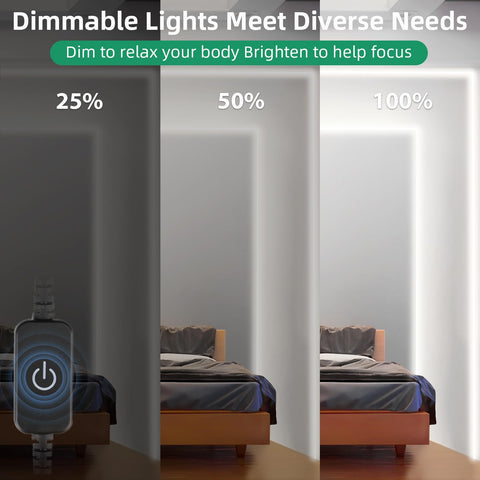 Lamomo Neon Rope Light with dimmable controller for adjustable mood lighting.