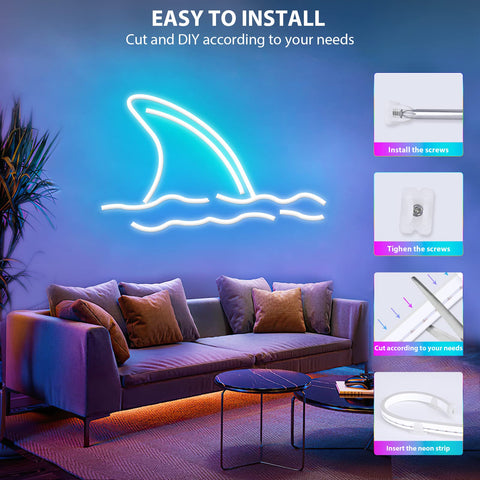 Lamomo neon strip DIY decor for signs and displays