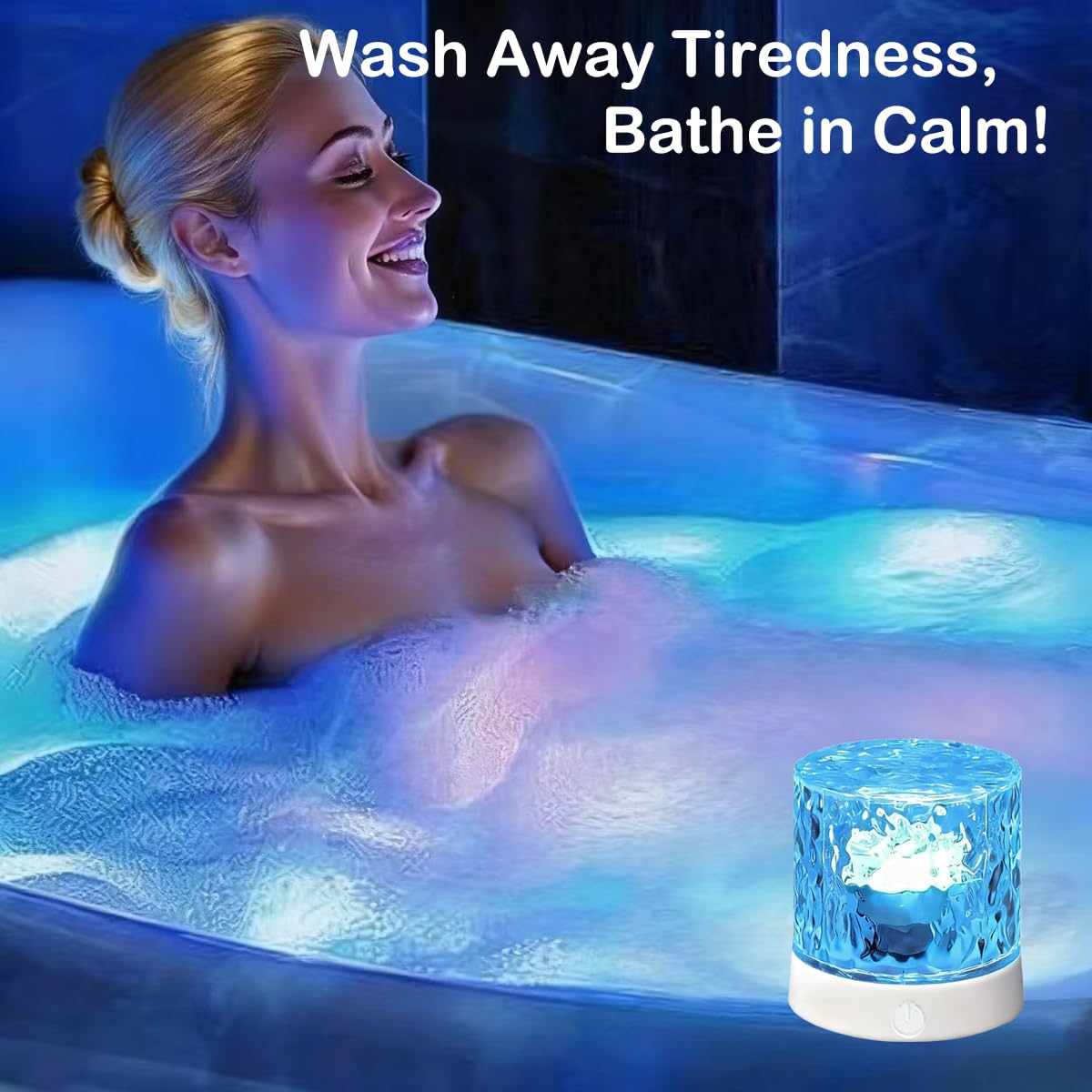 LamparaDecor cordless LED bathroom light for flexible, easy placement.