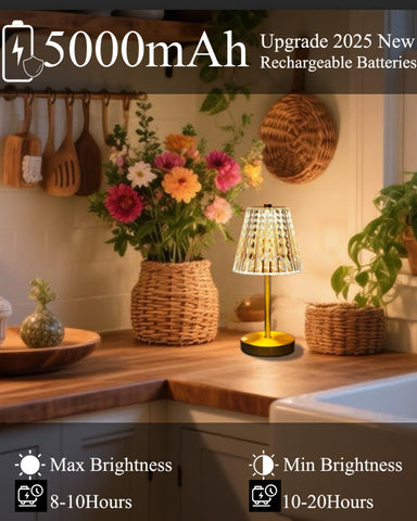 LamparaDecor gold touch-control dimming for customizable light levels