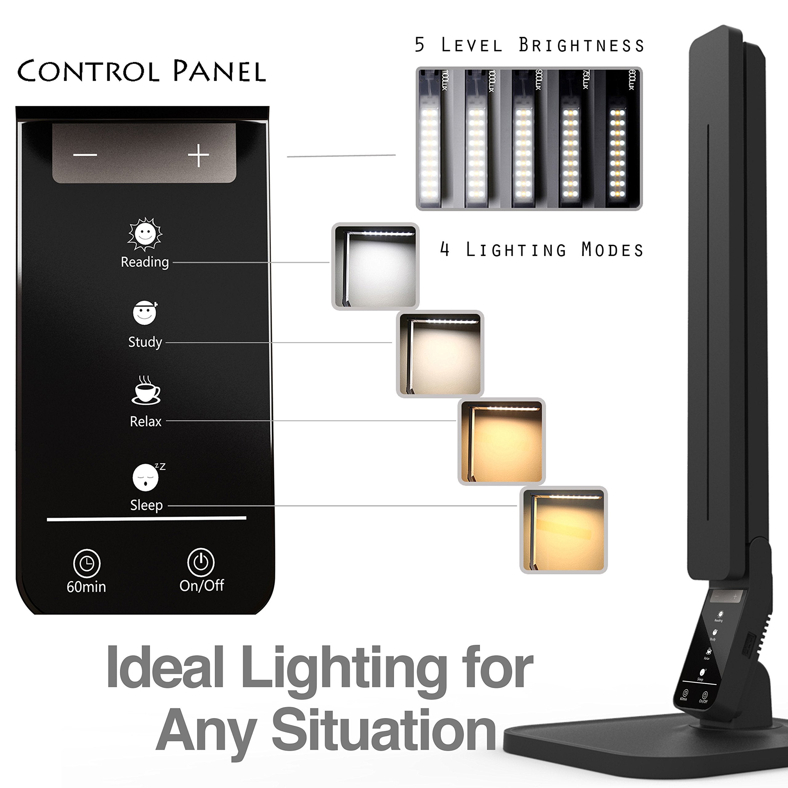 Lampat dimmer control shows adjustable brightness for any activity