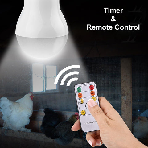 Lampelc LED bulb showing four brightness modes for versatile lighting