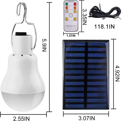 Lampelc solar light bulb with remote control for flexible use