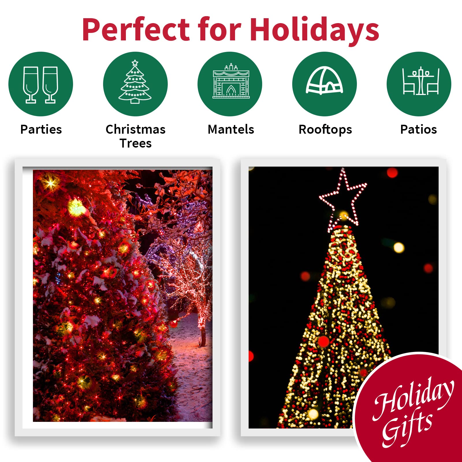 LAMPHOME extra bulbs and fuses included for extended seasonal decorating.