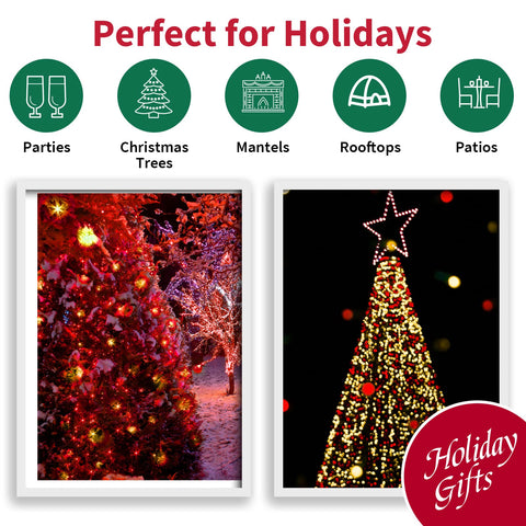 LAMPHOME extra bulbs and fuses included for extended seasonal decorating.