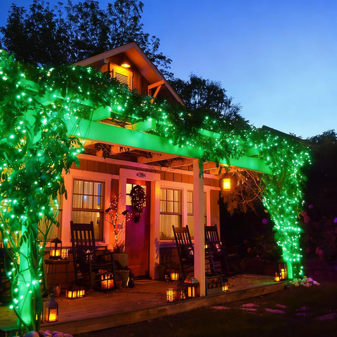 LAMPHOME green-wire mini lights add soft seasonal ambiance to decorations