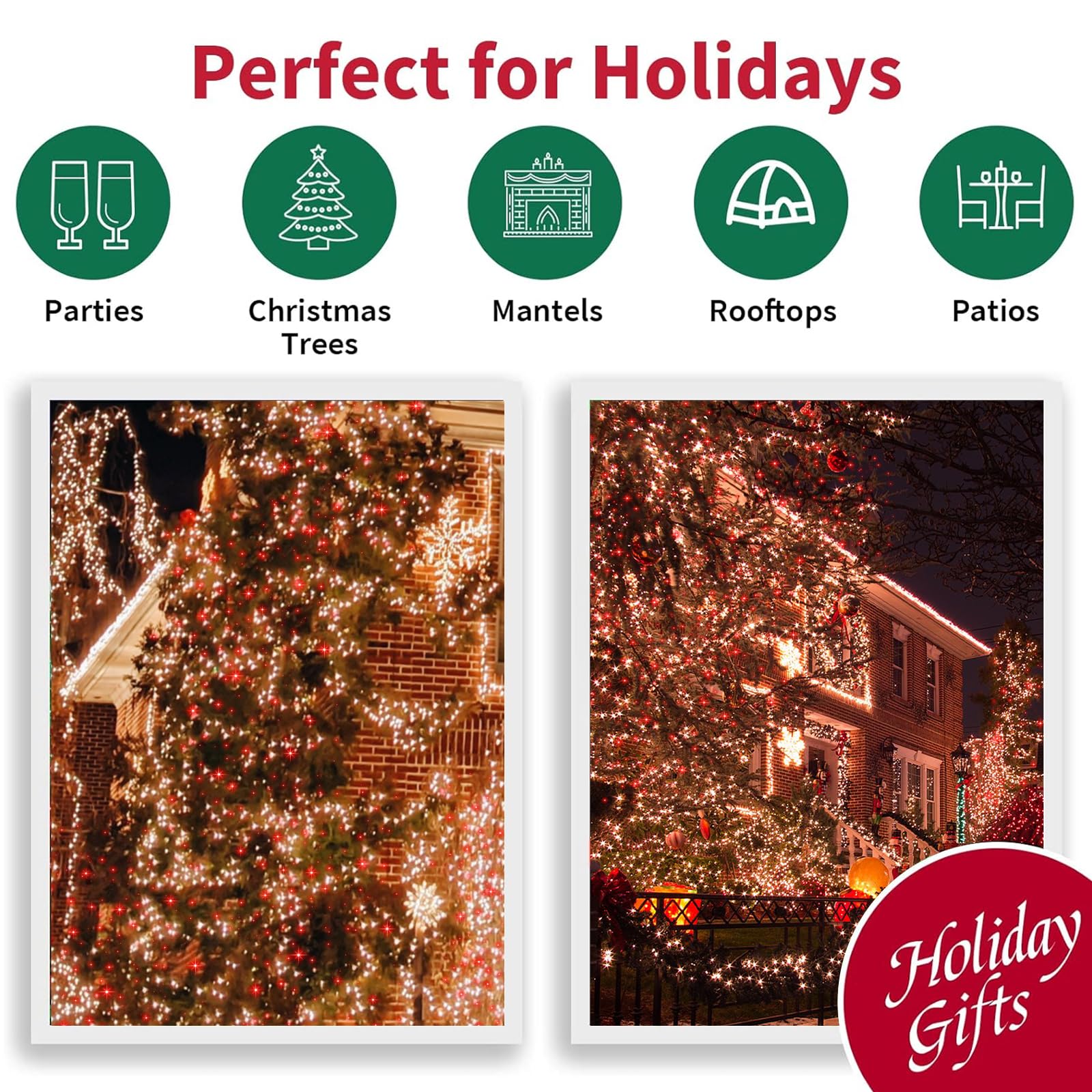 LAMPHOME indoor outdoor string lights for romantic occasions