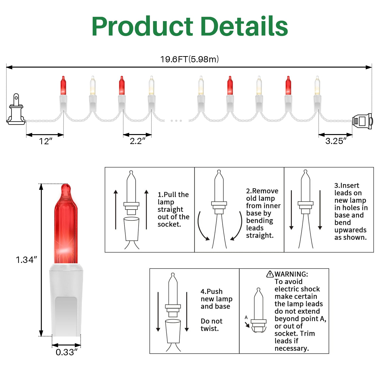 LAMPHOME UL-listed durable lights for safe holiday use