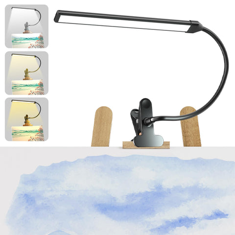 Lamptobe clip-on easel lamp clip provides secure desk attachment for painting