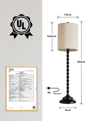 Lampworks buffet lamp on dining table enhances intimate dining ambiance