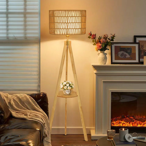 LAMSU rattan shade adds cozy warmth to living spaces
