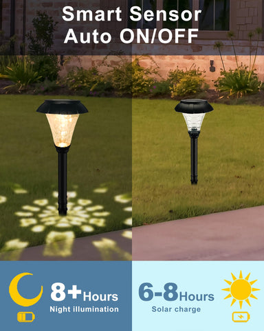 LAMTREE lights along a winding path deliver even, energy-efficient illumination