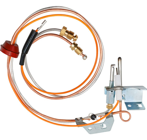 Lamudo 9003542 pilot assembly enables stable ignition on NAT gas water heaters.