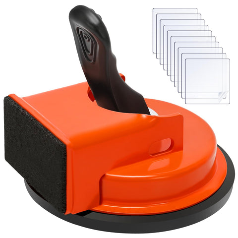 Lamwinsco floor gap fixer tool in use aligning plank edges.