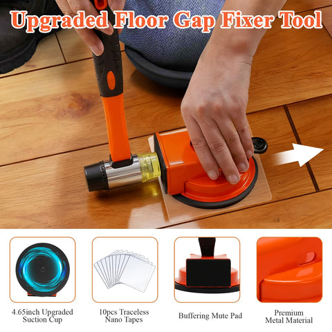 Close-up of Lamwinsco suction cup for a strong seal on floor edges.