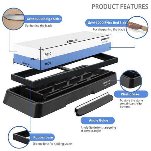 LANBAOSHI angle guide helps maintain correct sharpening angle for consistent results.