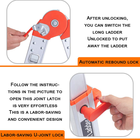 LANBITOU ladder supports up to 330 lbs with sturdy construction