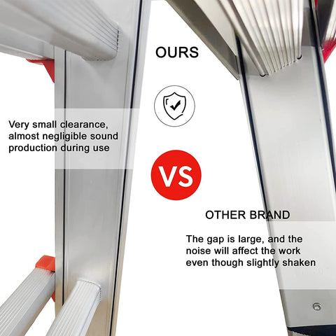 LANBITOU ladder folds to compact size for easy storage