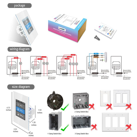 LANBON three-mode control panel highlights single, double, and triple pole options