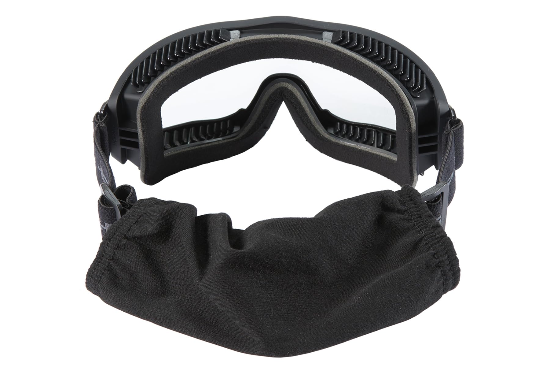 Close-up of adjustable one inch strap on Lancer Tactical AERO goggles