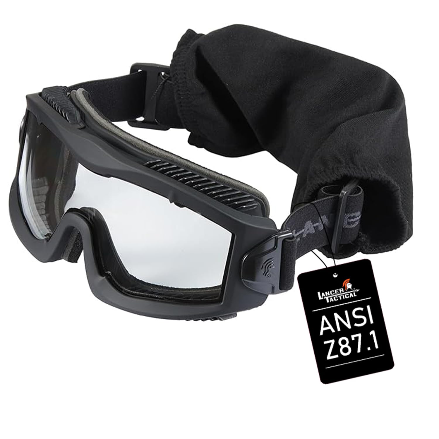 Lancer Tactical AERO goggles front view with wide field of vision for airsoft