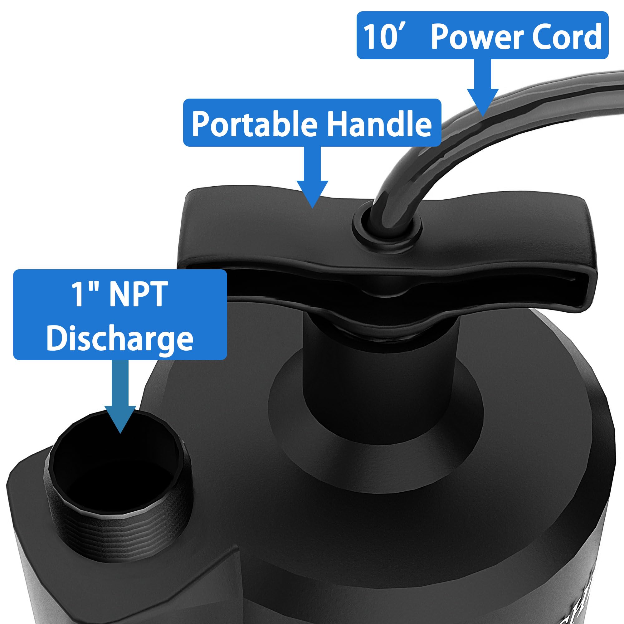LANCHEZ debris-filtered inlet helps prevent clogs during pumping tasks