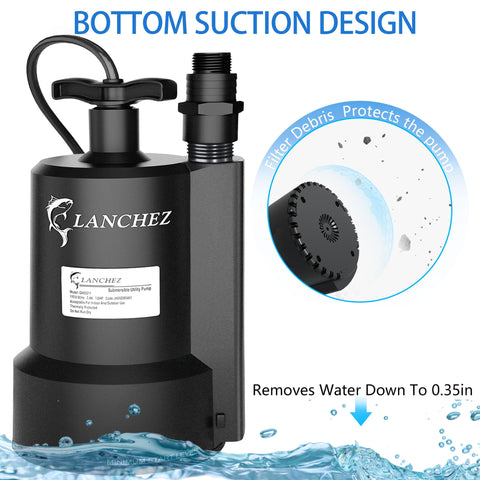 LANCHEZ 1in discharge with hose adapter enables flexible hose connections